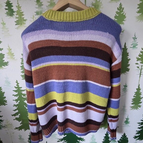 St John's Bay Multicolor Striped Cable Knit Sweater - Picture 2 of 8